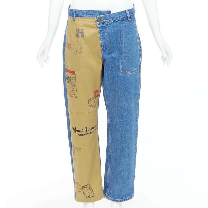 Monse Postcard Split Jeans Blue Cotton Very good condition - Front View