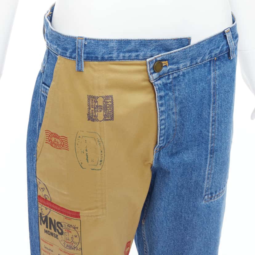 Monse Postcard Split Jeans Blue Cotton Very good condition - Back View