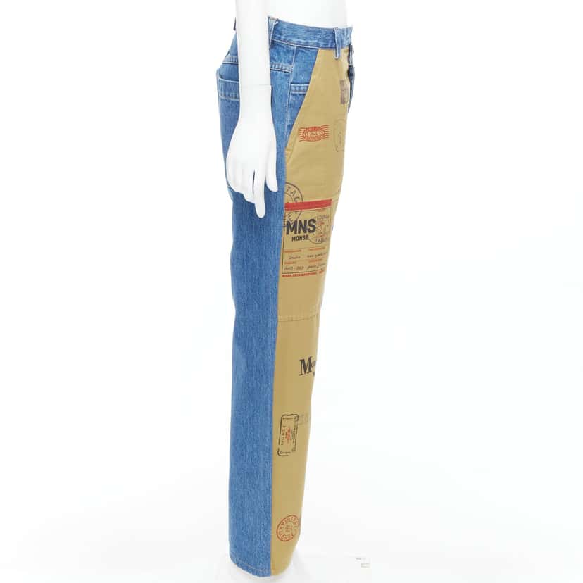 Monse Postcard Split Jeans Blue Cotton Very good condition - Model View