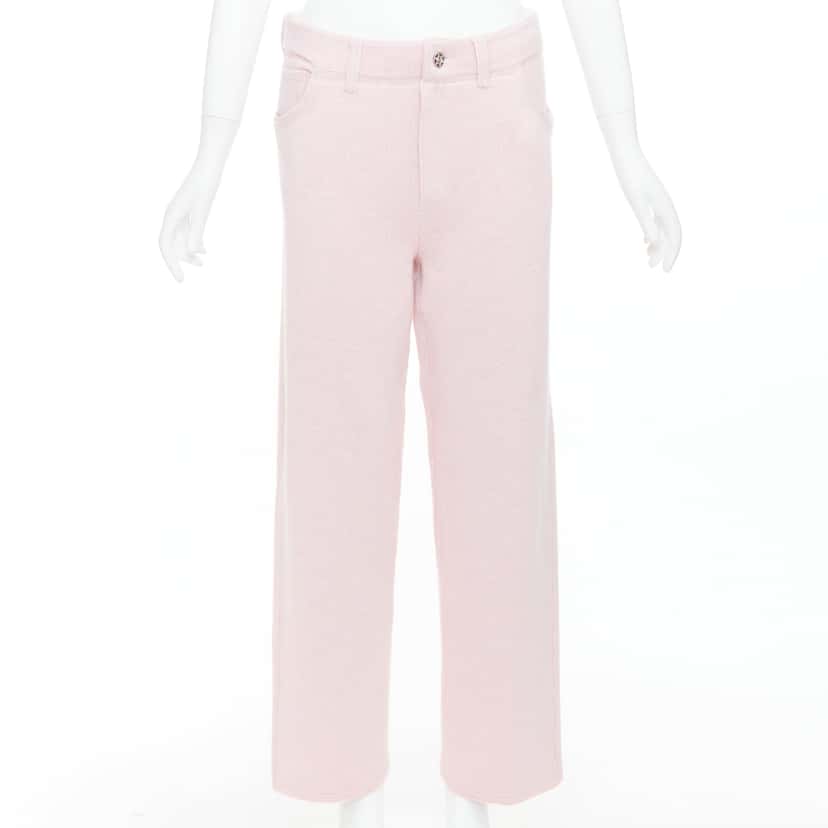Barrie Pink Knit Pants Pink Cashmere Very good condition - Front View