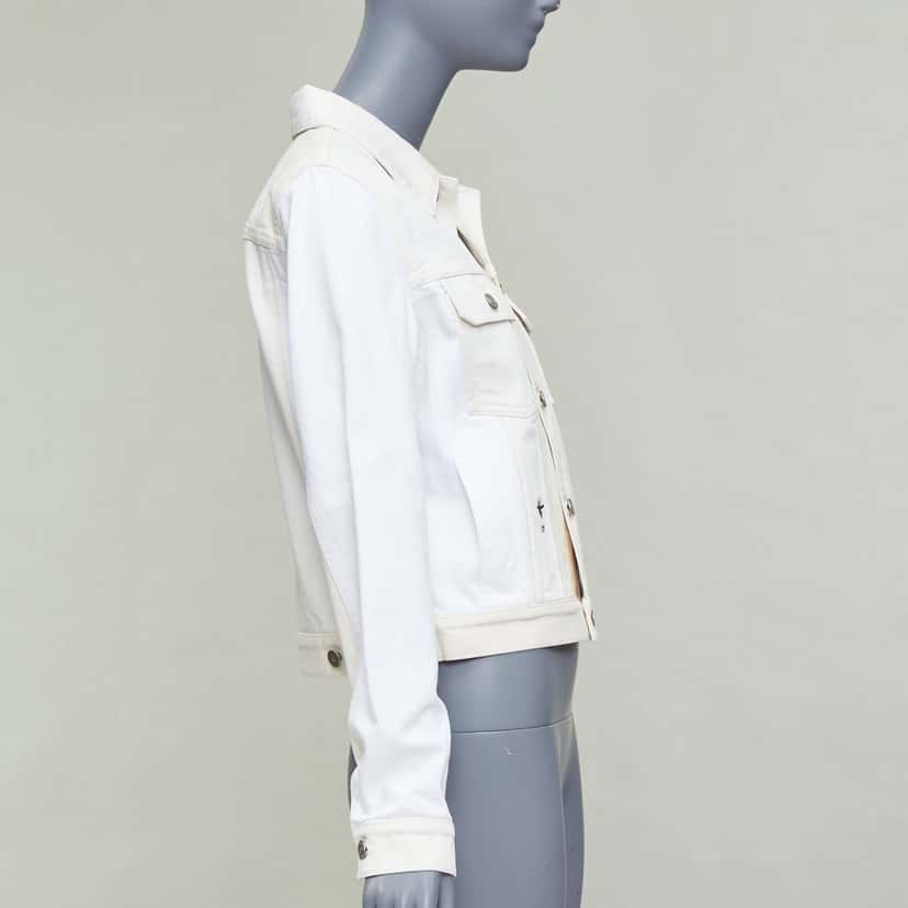 Dior White Denim Logo Jacket White Cotton Very good condition - Box View