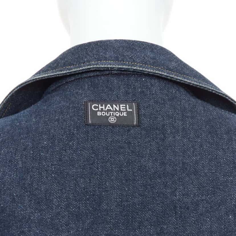 Chanel Indigo Denim Blazer Blue Very good condition - Back View