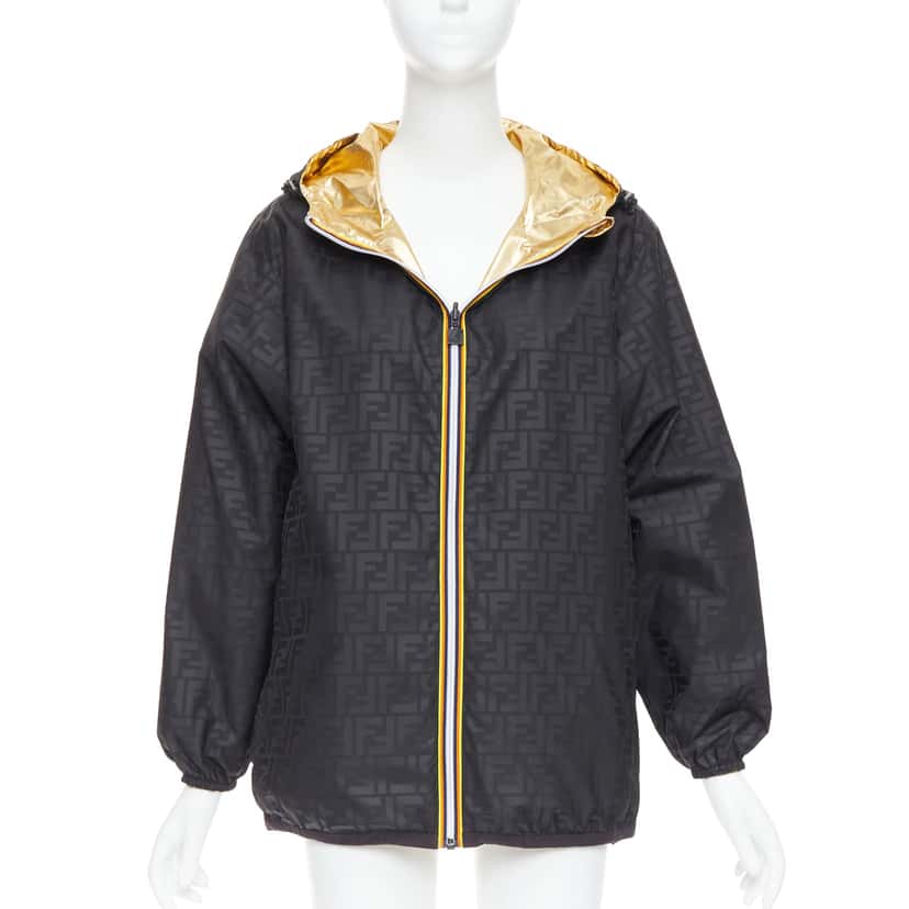 Fendi Gold FF Windbreaker Gold Polyester Very good condition - Front View