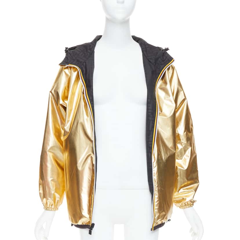 Fendi Gold FF Windbreaker Gold Polyester Very good condition - Inside View