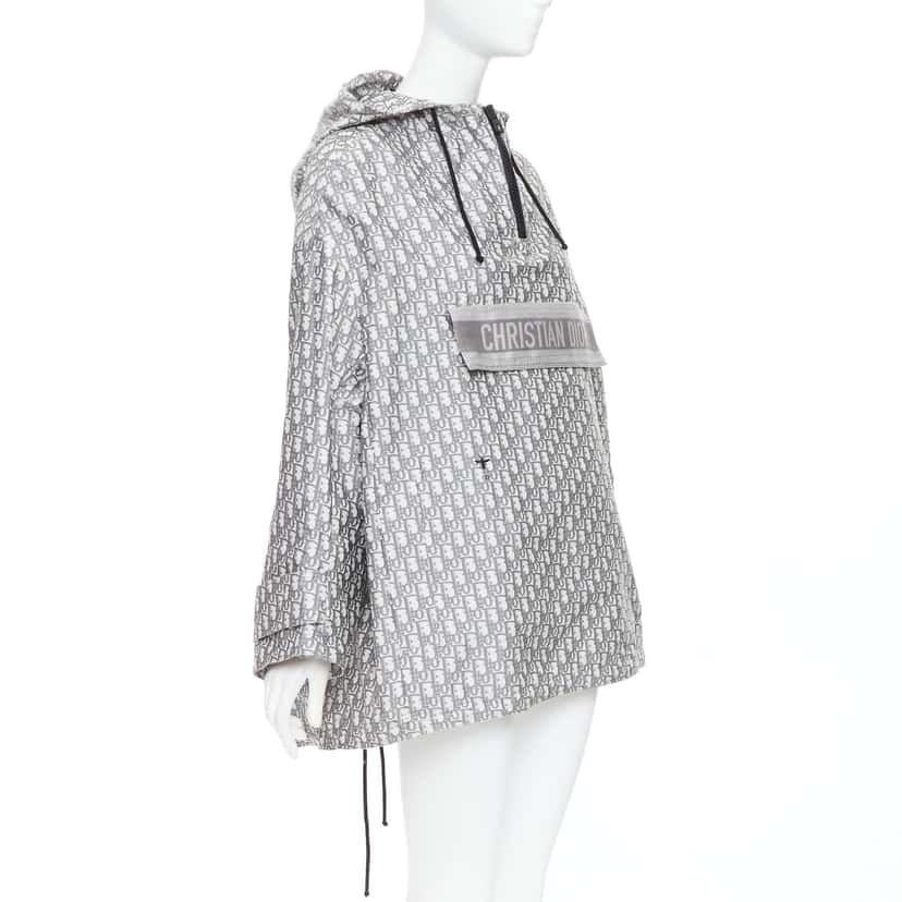 Dior Hooded Anorak Grey Polyester Never worn, with tag - Inside View