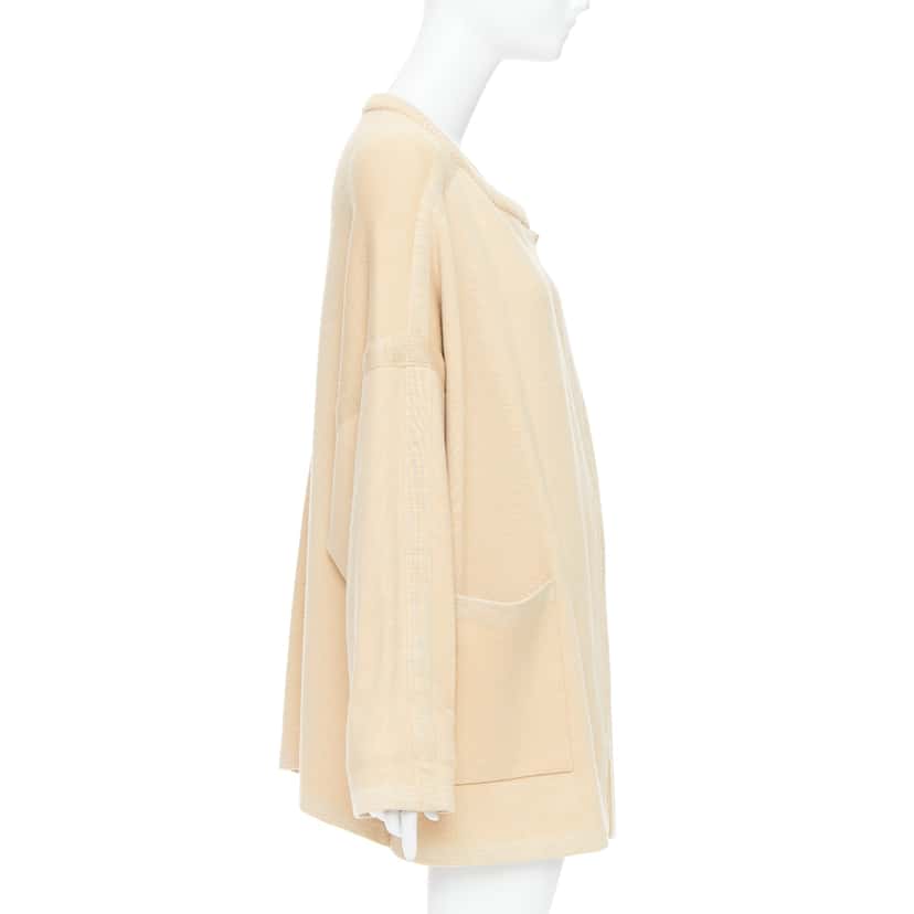 Chloé Embroidered Cardigan Coat Beige Wool Good condition - Box View