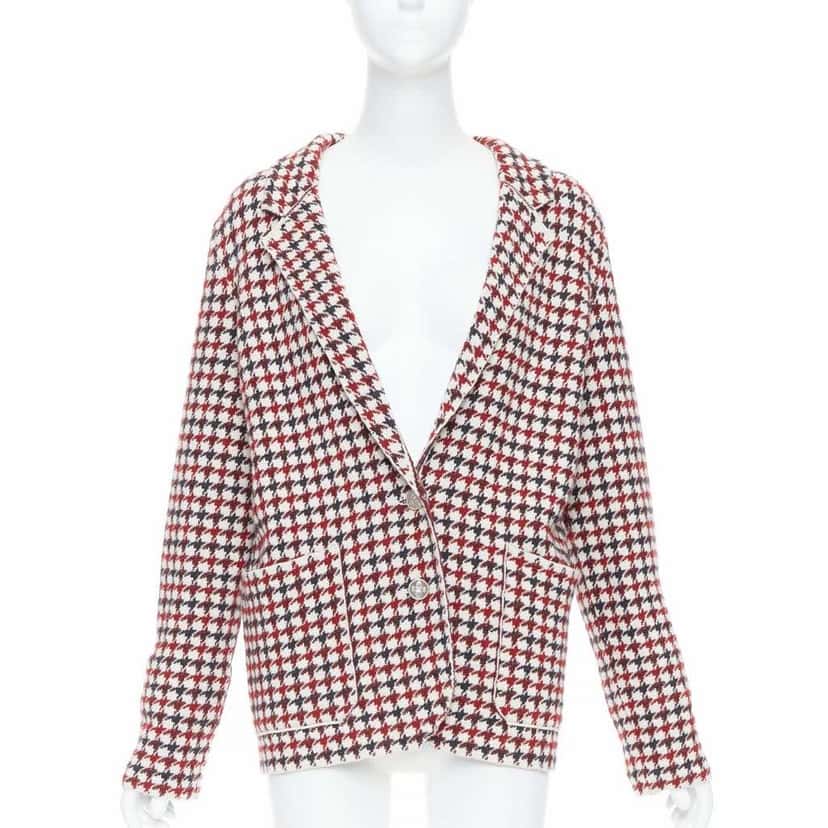 Barrie Burgundy Knit Blazer Burgundy Cashmere Very good condition - Front View