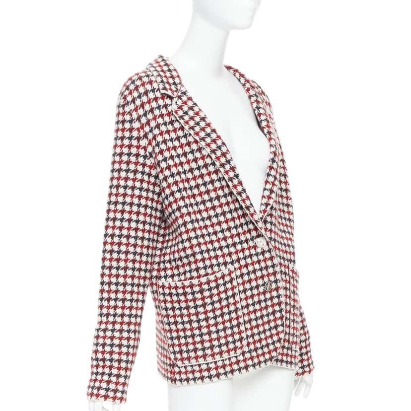 Barrie Burgundy Knit Blazer Burgundy Cashmere Very good condition - Model View