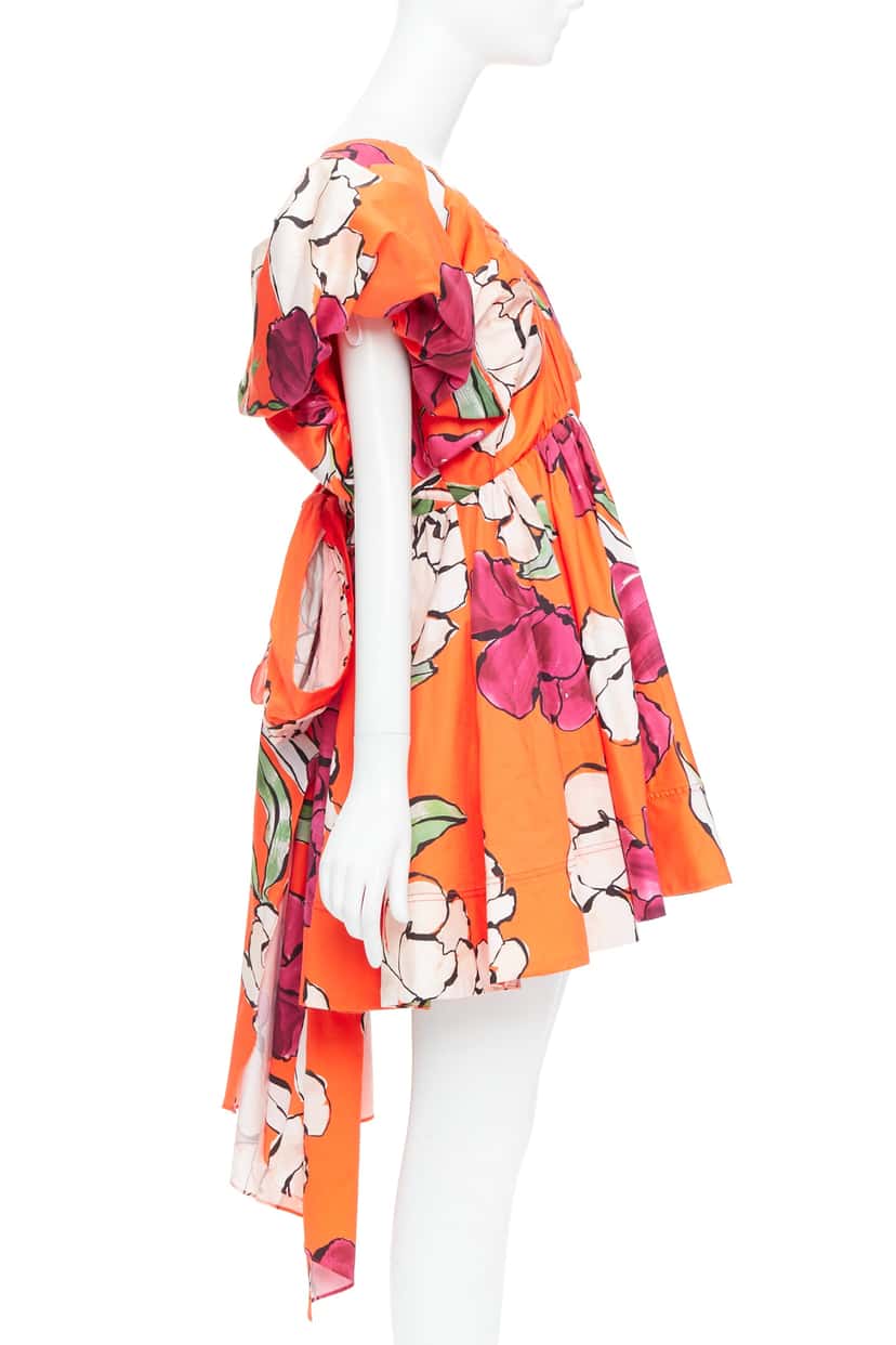 Aje Gretta Red Cotton Never worn, with tag - Model View