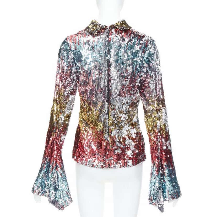 Halpern Sequinned Party Top MultiColor Polyester Very good condition - Box View