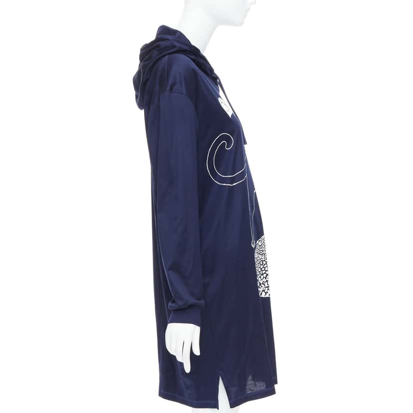 Hermès Jungle Love Dress Navy Cotton Very good condition - Model View