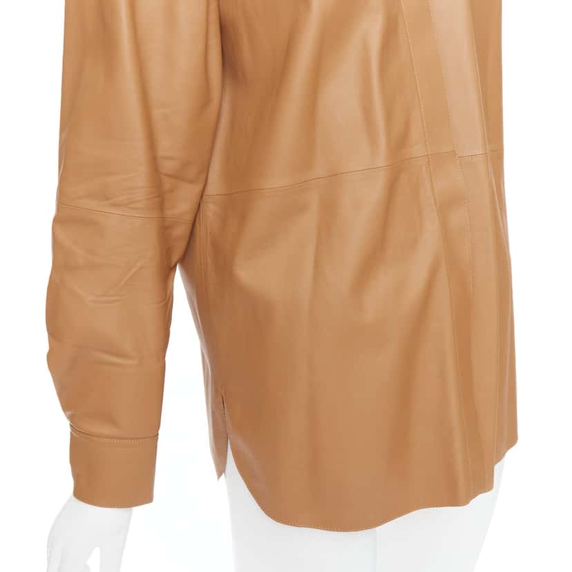 Theory L Nappa Shine Brown Leather Very good condition - Back View