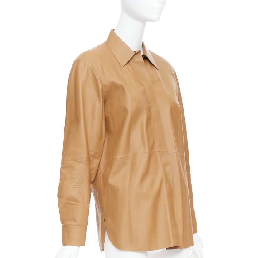Theory L Nappa Shine Brown Leather Very good condition - Inside View