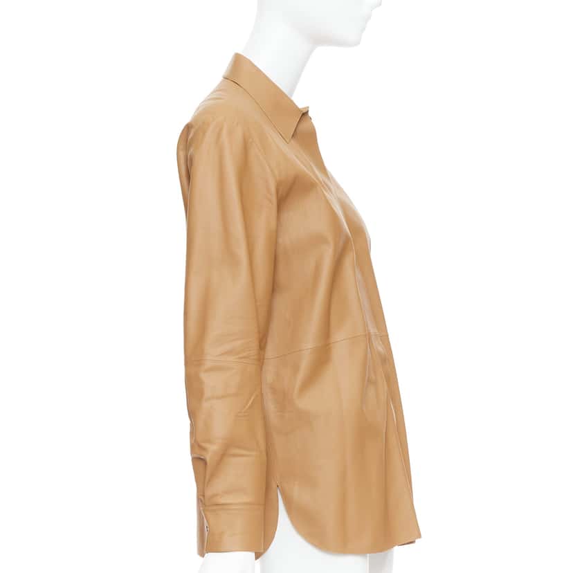 Theory L Nappa Shine Brown Leather Very good condition - Model View