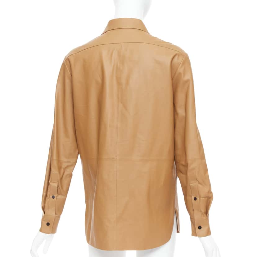 Theory L Nappa Shine Brown Leather Very good condition - Box View