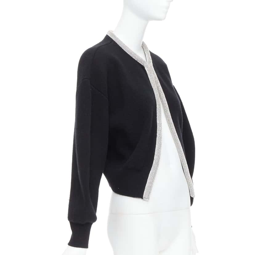 Alexander Wang Crystal Cord Cardigan Black Wool Very good condition - Inside View
