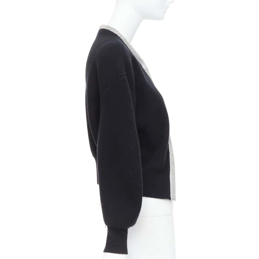 Alexander Wang Crystal Cord Cardigan Black Wool Very good condition - Model View