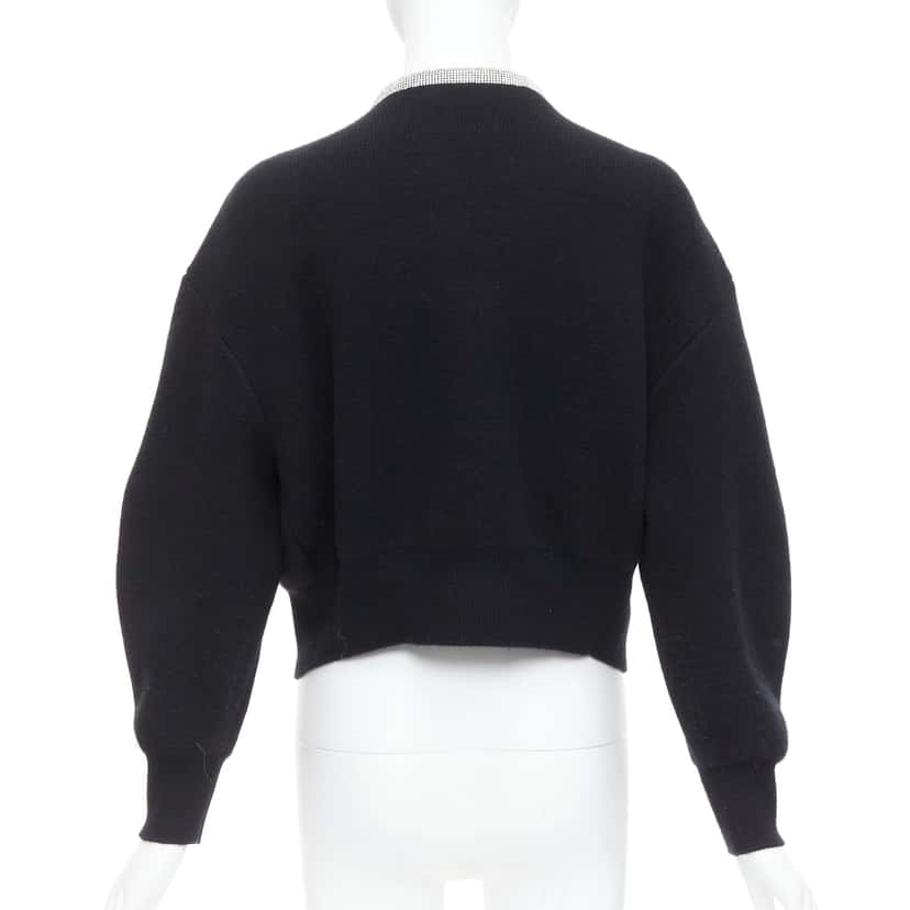 Alexander Wang Crystal Cord Cardigan Black Wool Very good condition - Box View