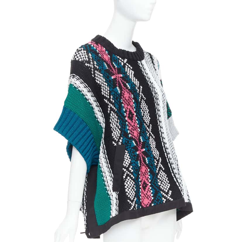 Sacai Flared Sweater Green Cotton Very good condition - Inside View