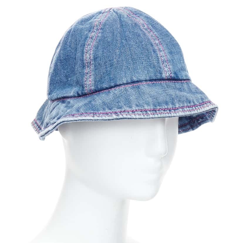 Chanel Blue Denim Bucket Hat Blue Very good condition - Inside View