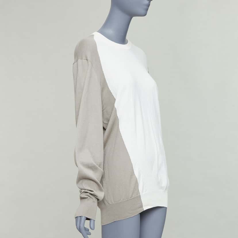 Hermès Colorblocked Crew Beige Cotton Very good condition - Inside View