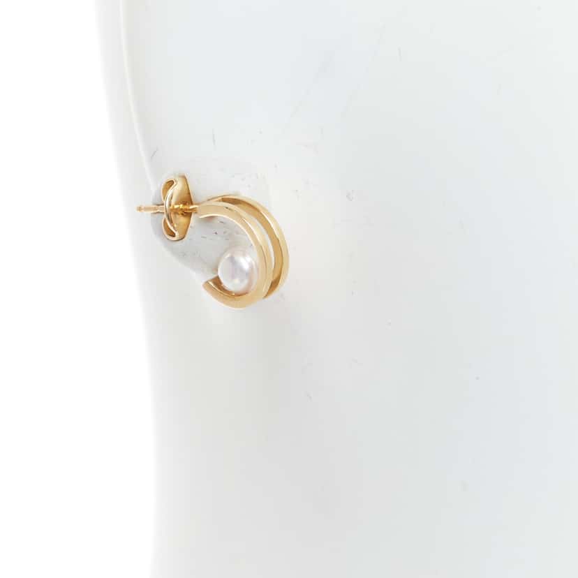 Mikimoto Akoya Pearl Gold Very good condition - Back View
