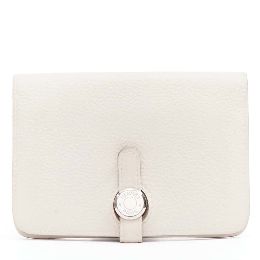 Hermès Dugon Duo Ecru Leather Fair condition - Front View