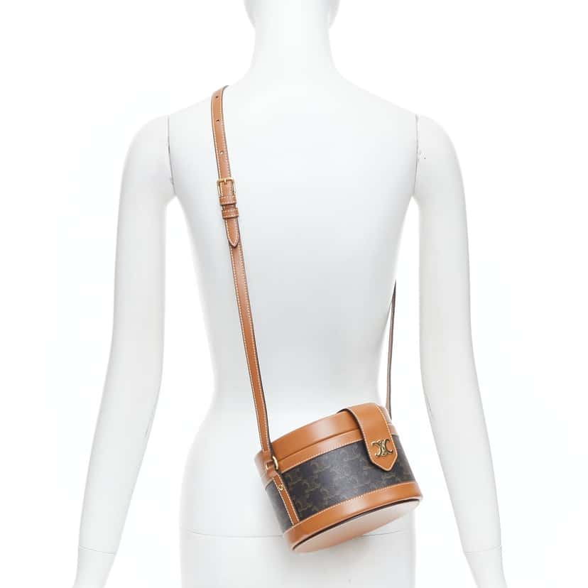 Celine Tambour Brown Leather Very good condition - Back View