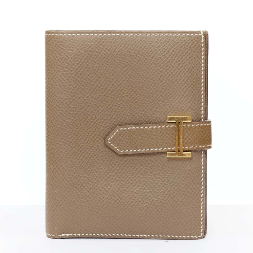 Hermès Bearn Compact Brown Leather Good condition - Front View