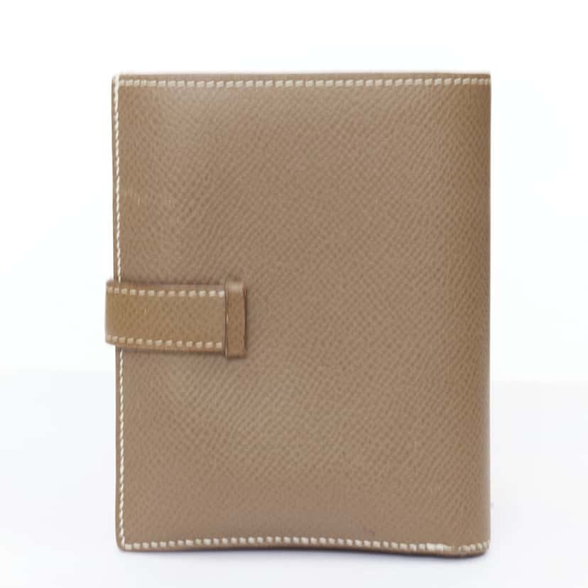 Hermès Bearn Compact Brown Leather Good condition - Box View