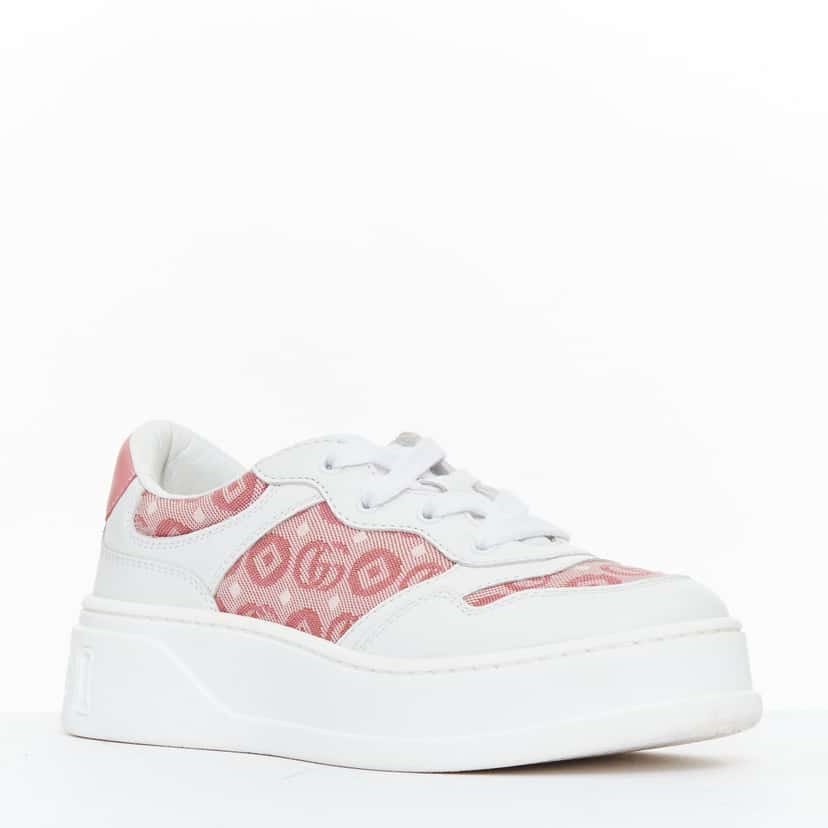 Gucci Kids Monogram Shoes White Leather Very good condition - Back View