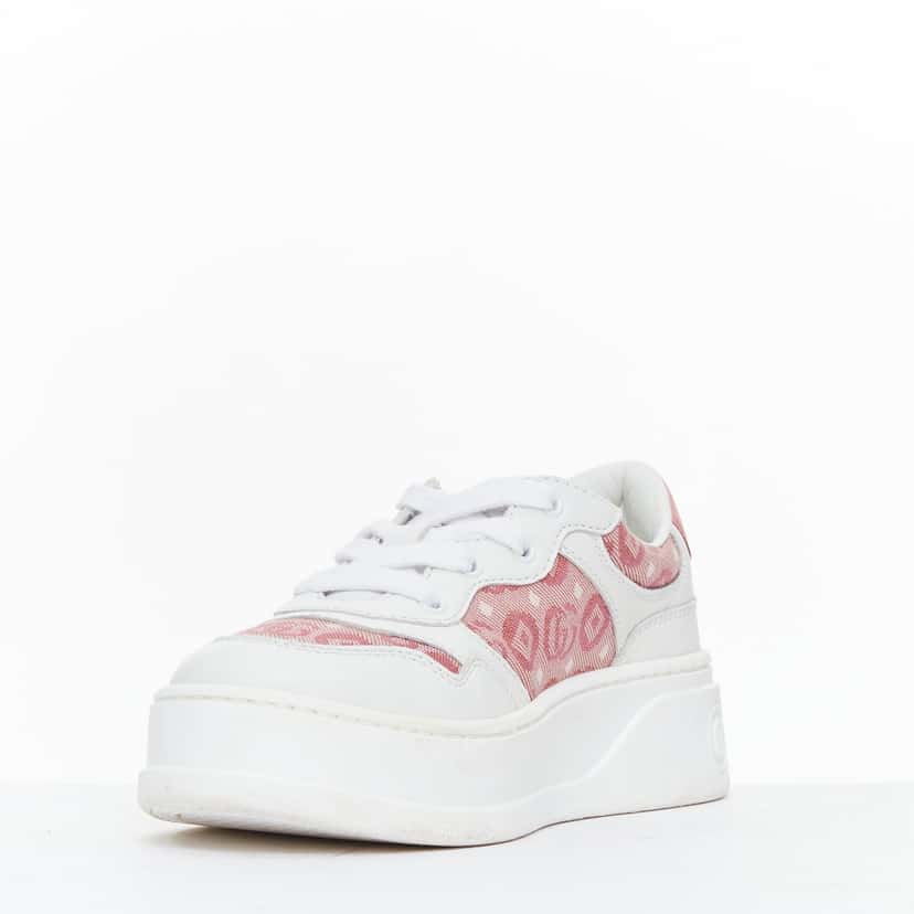 Gucci Kids Monogram Shoes White Leather Very good condition - Model View