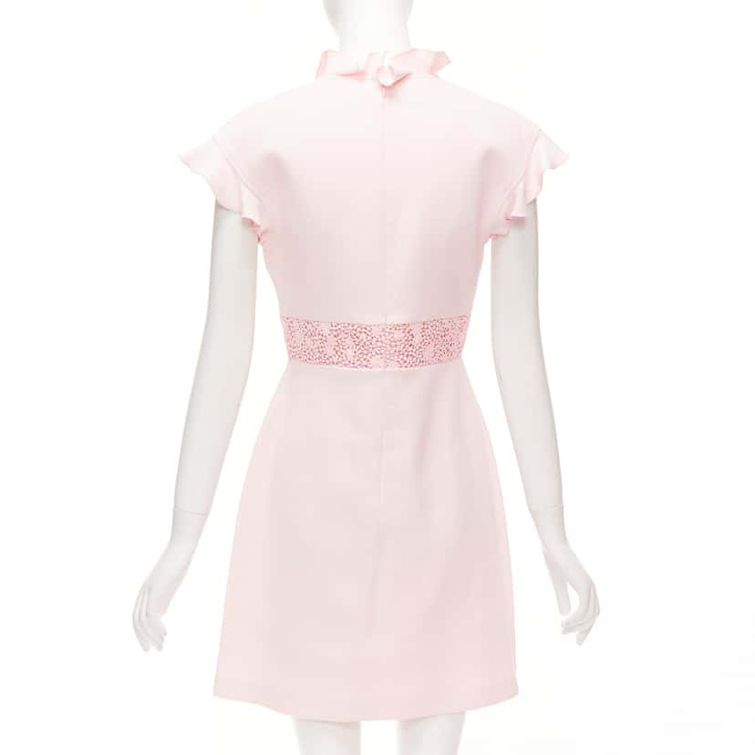 Giambattista Valli Ruffle Lace Dress Pink Cotton Very good condition - Box View