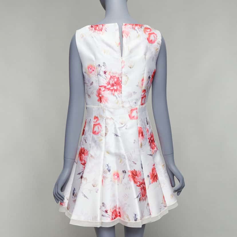 Giambattista Valli Floral Tulle Dress Beige Polyester Never worn - Box View