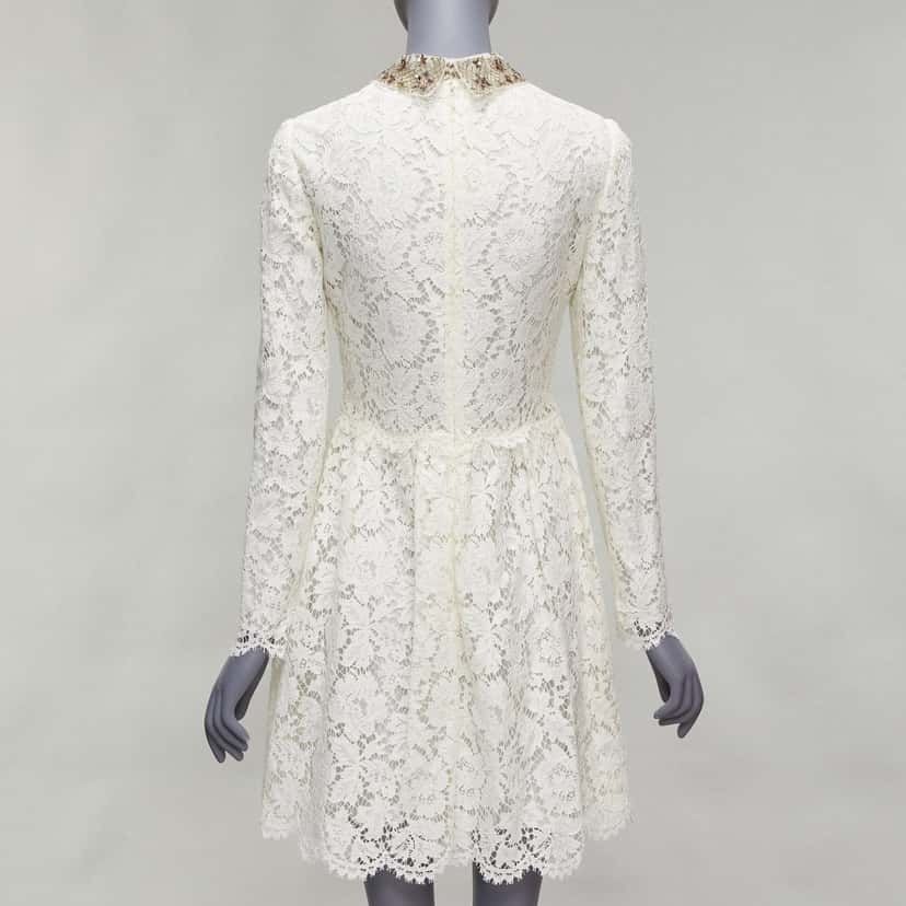 Valentino Garavani Sequin Bridal Dress Beige Cotton Never worn - Box View