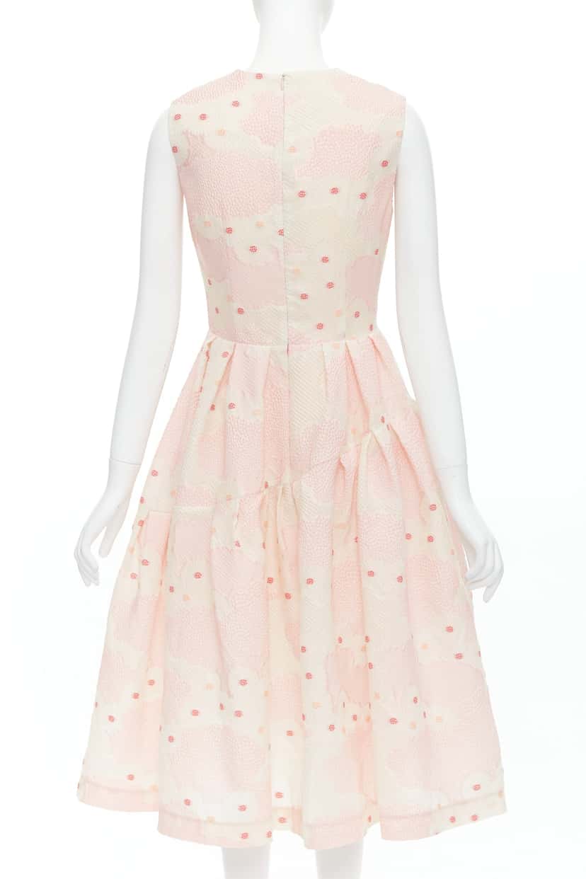 Simone Rocha Floral Cloque Dress Pink Silk Never worn - Box View