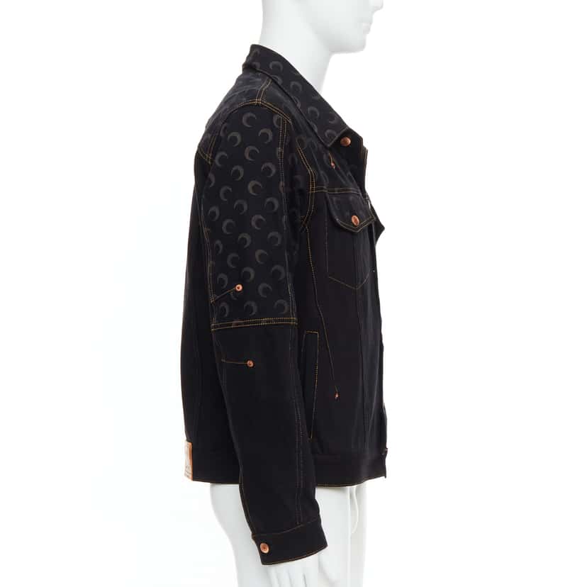 Marine Serre Black Crescent Moon Jacket Black Never worn - Model View