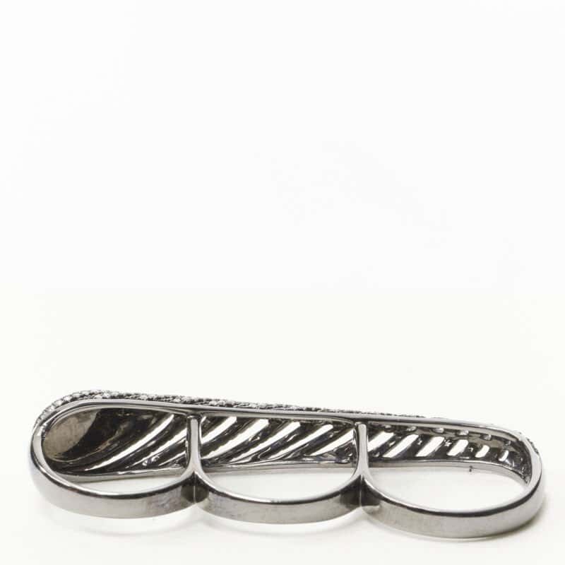 AS29 Diamond Finger Ring Silver Silver Never worn - Model View
