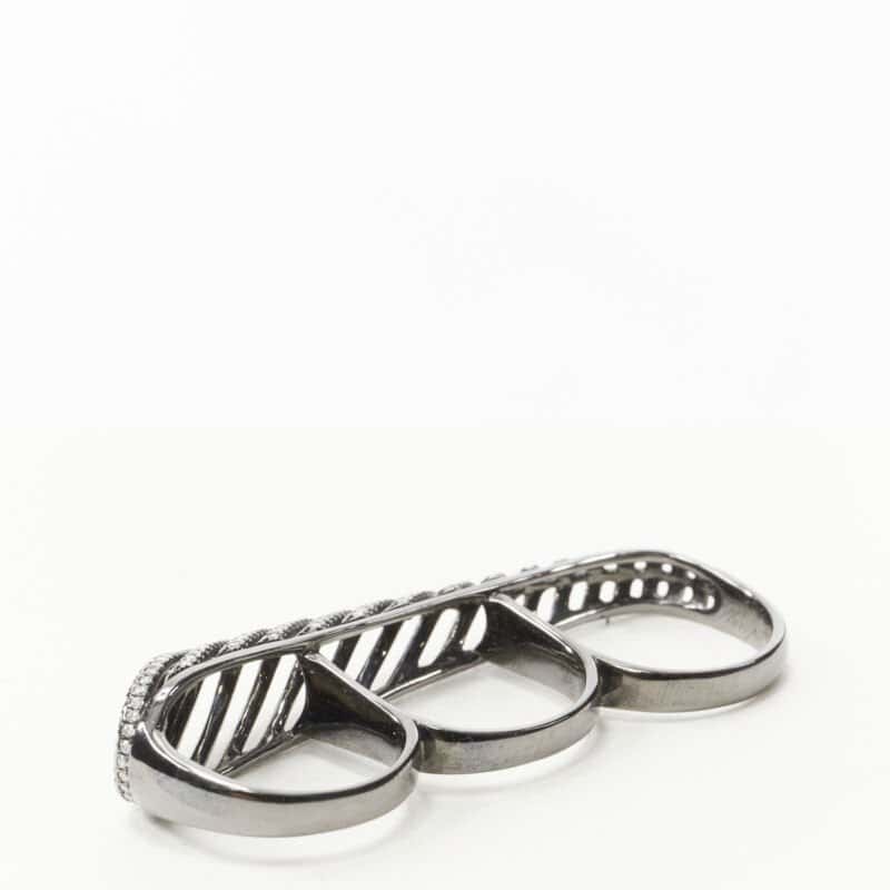 AS29 Diamond Finger Ring Silver Silver Never worn - Box View