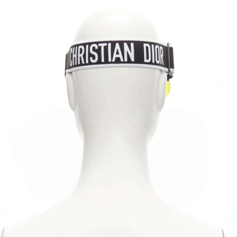 Christian Dior Yellow Visor Hat Yellow Plastic Never worn - Box View