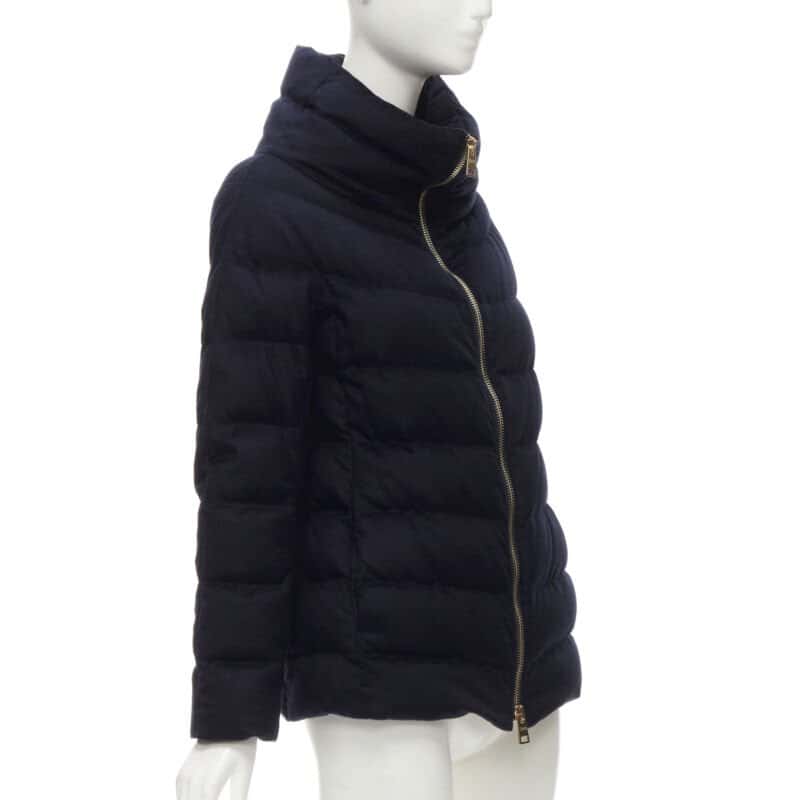 Herno Navy Lightweight Puffer Navy Polyester Never worn - Model View