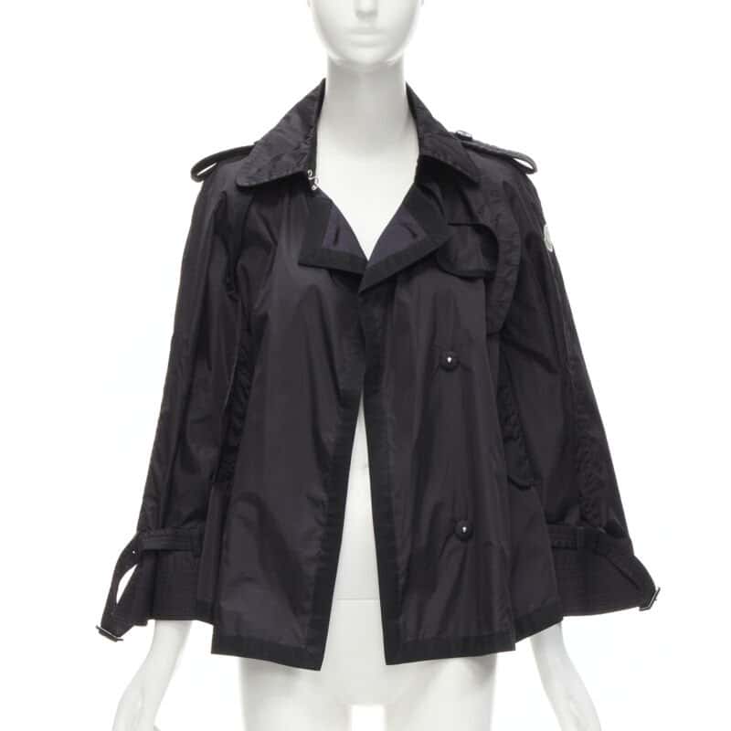 Moncler Yukiko Giubbotto Black Polyamide Never worn - Front View