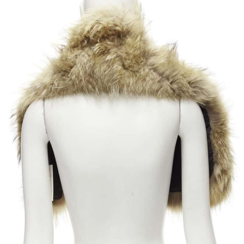 Charlotte Simone Fur Collar Cuff Scarf Brown Fur Never worn - Model View
