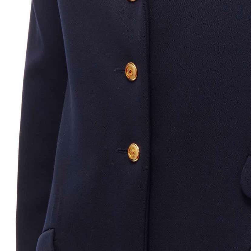 Chanel Navy Military Blazer Navy Wool Very good condition - Back View
