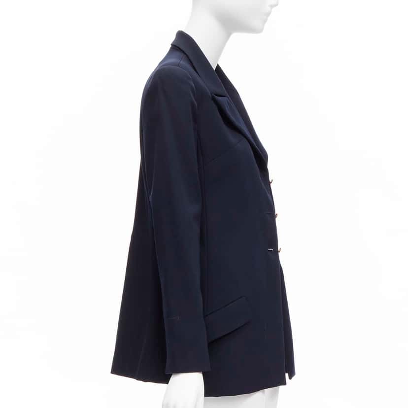 Chanel Navy Military Blazer Navy Wool Very good condition - Box View