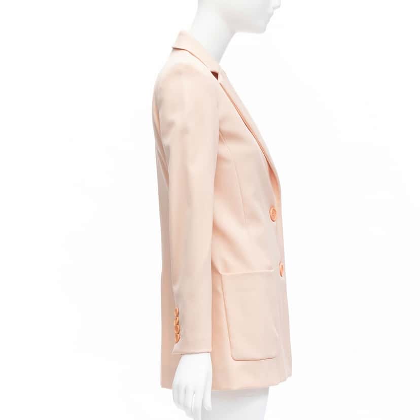 Oscar De La Renta Pink Longline Blazer Pink Wool Never worn - Box View