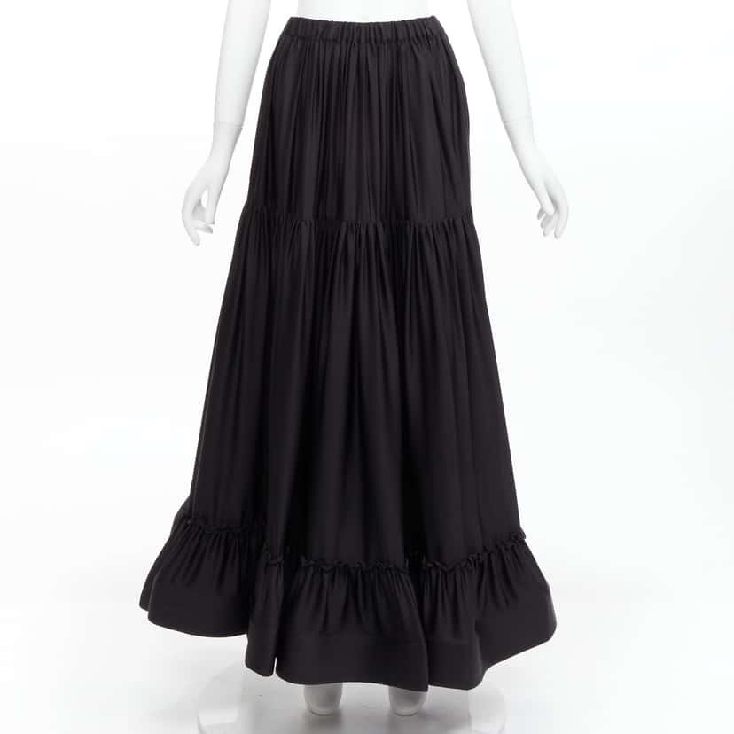 Stella McCartney Crin Flounce Skirt Black Silk Never worn - Inside View