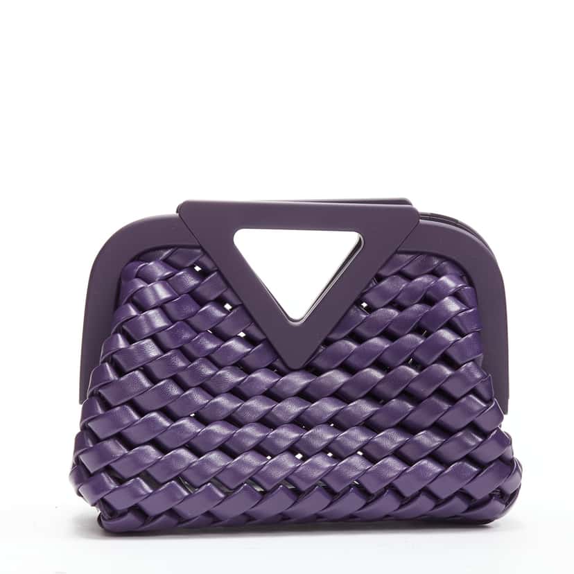 Bottega Veneta Point Purple Leather Very good condition - Box View