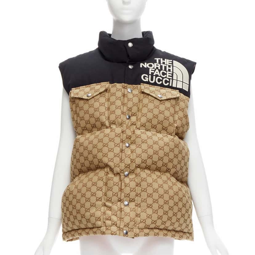 Gucci Black Monogram Vest Beige Cotton Very good condition - Front View