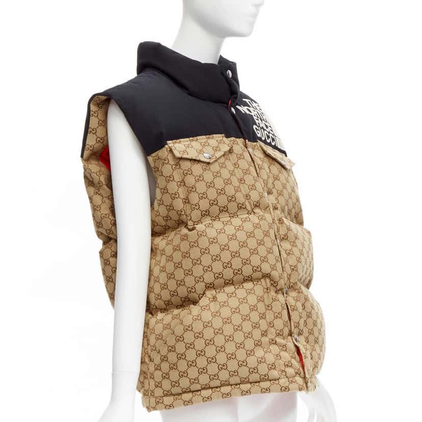Gucci Black Monogram Vest Beige Cotton Very good condition - Model View
